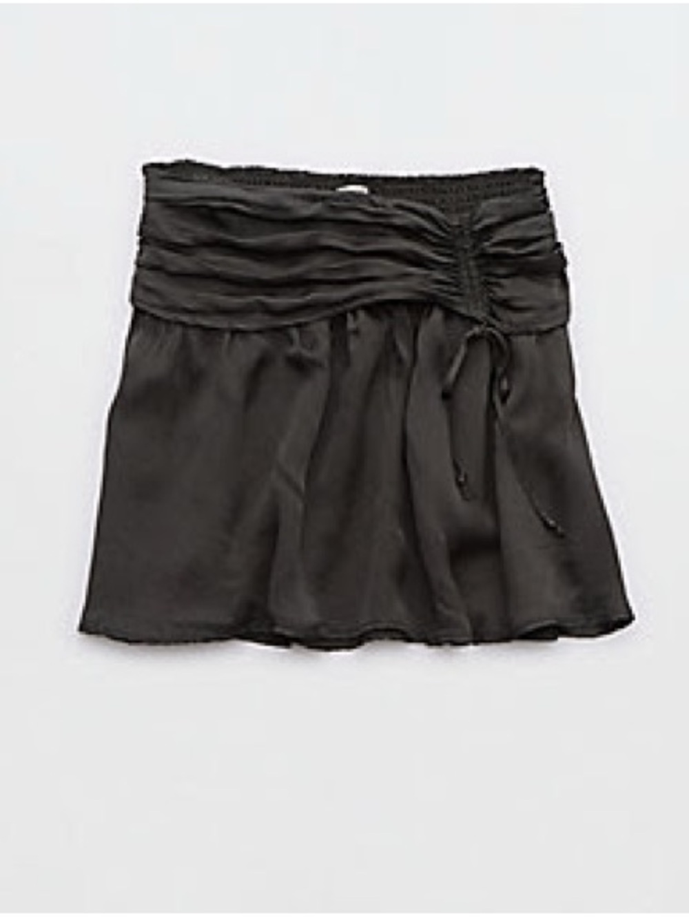 Dark Gray  Ruffle Waist Skirt